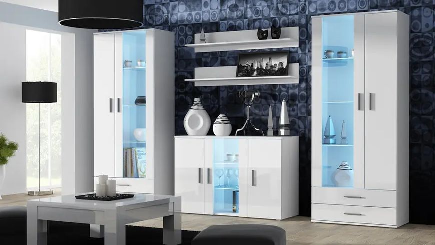 Комод SOHO Cama Meble S7 білий / білий глянець фото - Купити Комоди CAMA MEBLE в епіцентрі меблів GerborDesign.com.ua