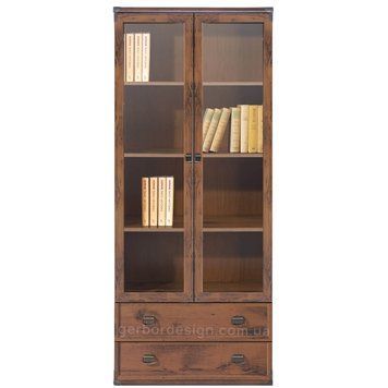 Витрина Индиана БРВ (Монтана ВМК) JWIT2D2S/80 Indiana BRW дуб шуттер фото - Купить Витрины БРВ | ВМК-Украина в эпицентре мебели GerborDesign.com.ua