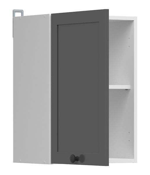 Кухонный шкаф навесной 40 см Junona Line BRW Black Red White G1D/40/57 белый / графит фото - Купить Навесные кухонные шкафы BLACK RED WHITE в эпицентре мебели GerborDesign.com.ua, Киев, Днепр, Львов, Луцк, Хмельницкий