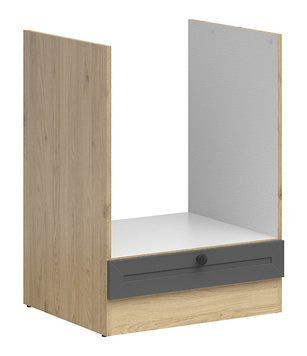 Кухонная тумба для духовки 60 см Junona Line BRW Black Red White DPK/60/82 дуб бернштайн / графіт фото - Купить Нижние кухонные шкафы BLACK RED WHITE в эпицентре мебели GerborDesign.com.ua