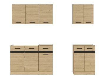 Кухня 180 см Junona Line BRW, кухонный гарнитур 1,8 м Black Red White дуб бернштайн фото - Купить Кухни BLACK RED WHITE в эпицентре мебели GerborDesign.com.ua