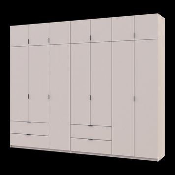 Шафа з антресоллю розпашна для одягу Лукас Doros (Дорос) 3+4 ДСП 295х50х240 кашемір фото - Купити Шафи DOROS | ДОРОС в епіцентрі меблів GerborDesign.com.ua