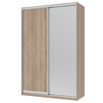 Шкаф-купе Сити Лайт Doros (Дорос) 1 ДСП / 1 Зеркало 150х60х225 см дуб сонома фото - Купить Шкафы-купе DOROS | ДОРОС в эпицентре мебели GerborDesign.com.ua