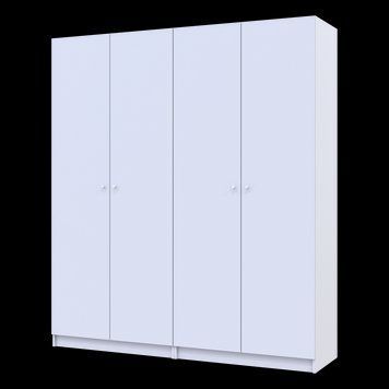 Шкаф распашной для одежды Промо Doros (Дорос) с полками 2+2 ДСП 180х48х204 белый фото - Купить Шкафы DOROS | ДОРОС в эпицентре мебели GerborDesign.com.ua