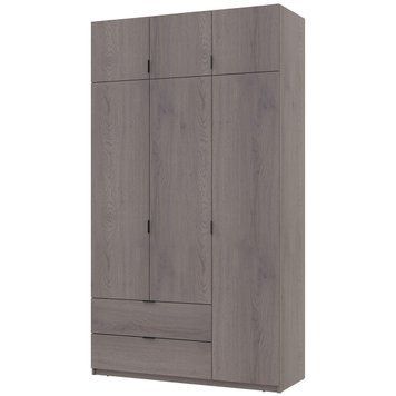 Шкаф с антресолью распашной для одежды Лукас Doros (Дорос) 3 ДСП 135х50х240 см канноло фото - Купить Шкафы DOROS | ДОРОС в эпицентре мебели GerborDesign.com.ua