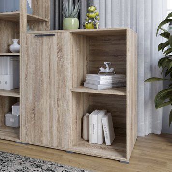 Тумба LION Краш 82x43x86 см (LION-044120) дуб сонома трюфель фото - Купить Комоды LION в эпицентре мебели GerborDesign.com.ua