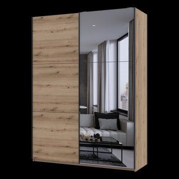 Шафа-купе G-Кайзер Doros (Дорос) 1 ДСП / 1 Дзеркало 180х60х240 дуб евок фото - Купити Шафи-купе DOROS | ДОРОС в епіцентрі меблів GerborDesign.com.ua