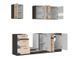 Кухня 220 см Junona Line BRW, кухонный гарнитур 2.2 м Black Red White венге / дуб сонома фото 4 - мебель Кухни BLACK RED WHITE, Киев, Днепр, Львов, Луцк, Хмельницкий