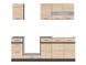 Кухня 220 см Junona Line BRW, кухонный гарнитур 2.2 м Black Red White венге / дуб сонома фото 2 - мебель Кухни BLACK RED WHITE, Киев, Днепр, Львов, Луцк, Хмельницкий