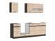 Кухня 220 см Junona Line BRW, кухонный гарнитур 2.2 м Black Red White венге / дуб сонома фото 3 - мебель Кухни BLACK RED WHITE, Киев, Днепр, Львов, Луцк, Хмельницкий