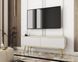 Тумба под телевизор Perfect Home Оро / Oro 2-дверная с золотыми ножками RTV135 белый фото 1 - мебель Тумбы ТВ PERFECT HOME