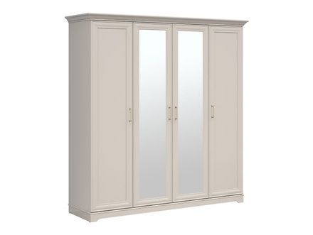Шкаф с зеркалом Anga BRW SZF2D2M Анго Black Red White, кашемір / дуб маувелла