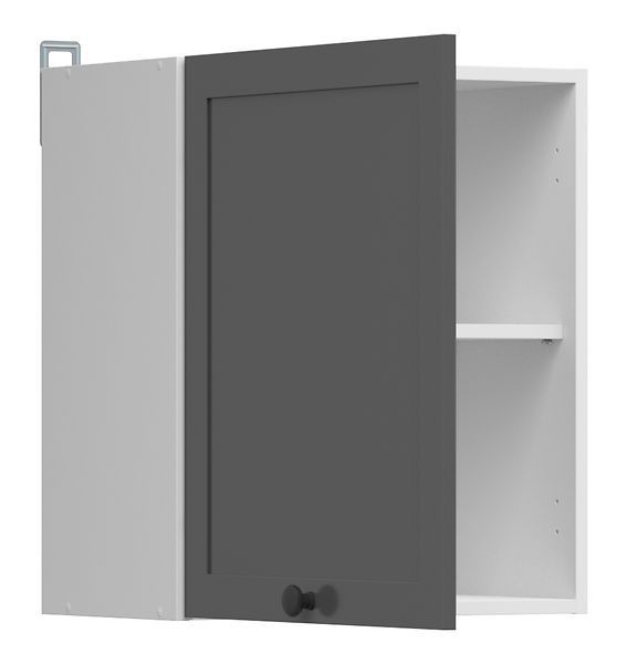 Кухонный шкаф навесной 50 см Junona Line BRW Black Red White G1D/50/57 белый / графит фото - Купить Навесные кухонные шкафы BLACK RED WHITE в эпицентре мебели GerborDesign.com.ua
