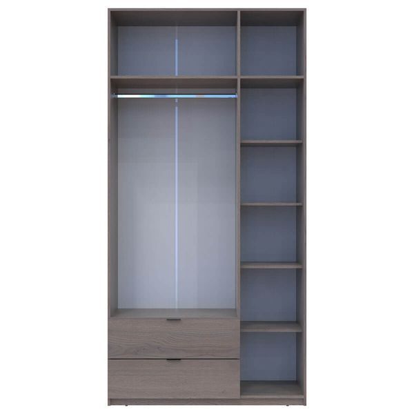 Шафа з антресоллю розпашна для одягу Лукас Doros (Дорос) 3 ДСП 120х50х240 см канноло фото - Купити Шафи DOROS | ДОРОС в епіцентрі меблів GerborDesign.com.ua