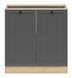 Кухонна тумба 80 см Junona Line BRW Black Red White D2D/80/82 дуб бернштайн / графіт фото 2 - меблі Нижні кухонні тумби BLACK RED WHITE