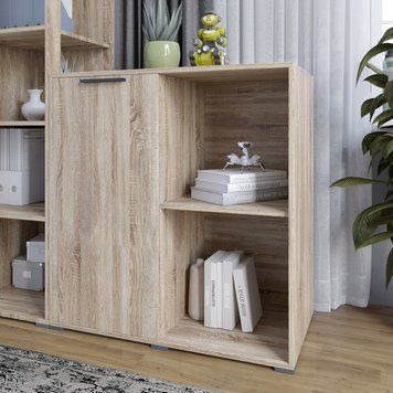Тумба LION Краш 82x43x86 см (LION-044120) дуб сонома фото - Купить Комоды LION в эпицентре мебели GerborDesign.com.ua