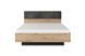 Кровать (каркас) Perfect Home Талли / Tally 160 с мягким изголовьем двуспальная дуб артизан / антрацит фото 3 - мебель Кровати PERFECT HOME