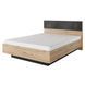 Кровать (каркас) Perfect Home Талли / Tally 160 с мягким изголовьем двуспальная дуб артизан / антрацит фото 1 - мебель Кровати PERFECT HOME