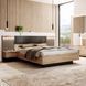 Ліжко (каркас) Perfect Home Таллі / Tally 160 з м'яким ізголів'ям двоспальне, дуб артизан / антрацит