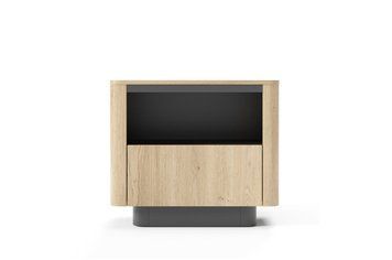 Тумба приліжкова Perfect Home Торро / Torro 1S/63 з 1 шухлядою Дуб кремона/Черный фото - Купити Тумби приліжкові PERFECT HOME в епіцентрі меблів GerborDesign.com.ua