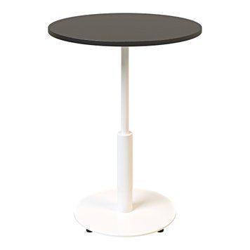 Стол LOVKO Ibiza R light d-60 белый металл/черное ДСП (текстура)  фото - Купить Столы LOVKO в эпицентре мебели GerborDesign.com.ua