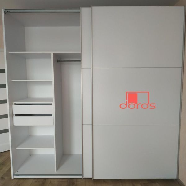 Шкаф-купе G-Кайзер Doros (Дорос) 2 ДСП / 3 части 220х60х240 белый фото - Купить Шкафы-купе DOROS | ДОРОС в эпицентре мебели GerborDesign.com.ua