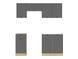 Кухня 180 см Junona Line BRW, кухонный гарнитур 1,8 м Black Red White, дуб бернштайн / графіт, артикул K24-JUNONA_MODUL_WER_2/180_BBL-DBT/GF, фото 1